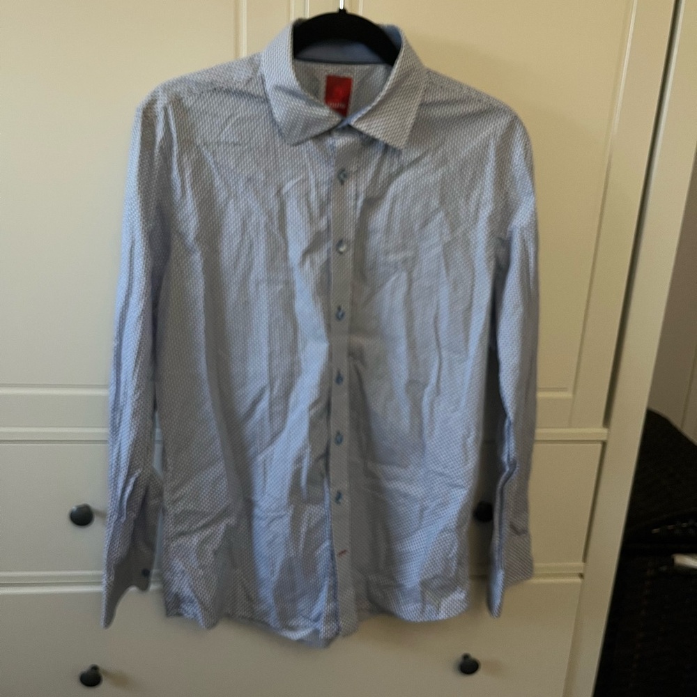 Pure Blue Casual Button Down Shirt